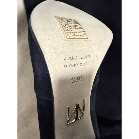 Tamara Mellon  Vero Cuoio Thigh High Suede Boots Womens Size 36.5 Block Heel - Picture 4 of 10